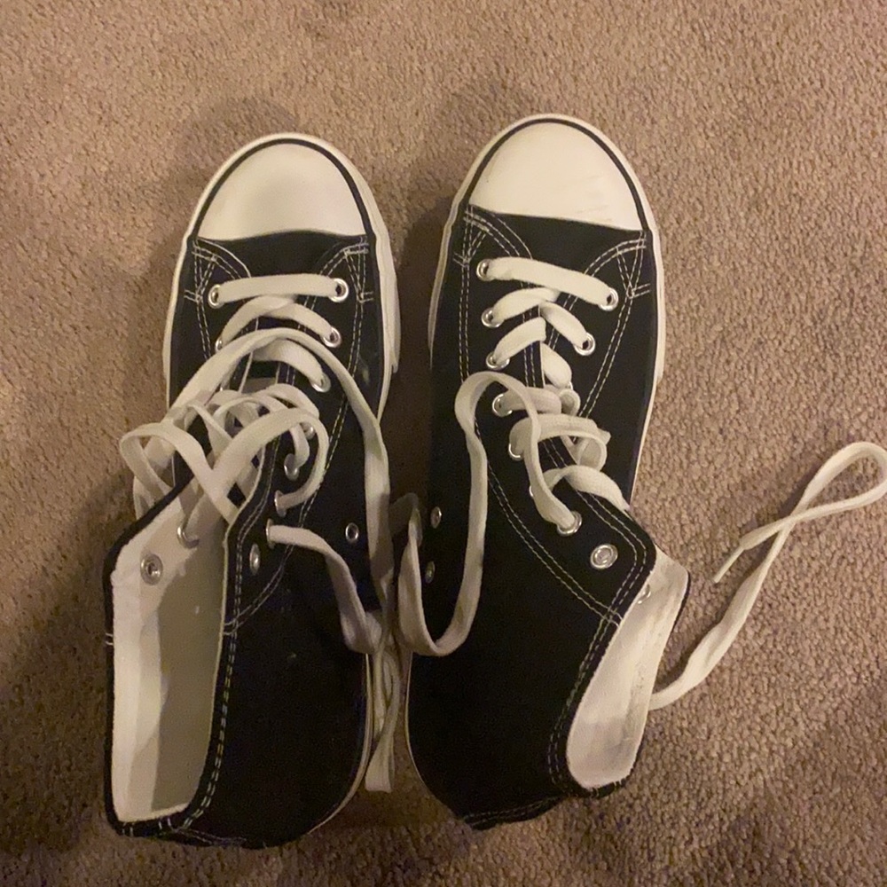 Black Canvas Shoes Men's Size 8